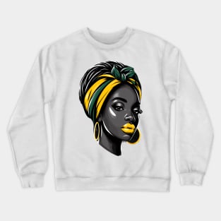 Black Woman Afrocentric Crewneck Sweatshirt